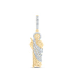 Colgante de San Judas Tadeo con diamantes de 10 quilates