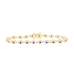 10K Diamond Evil Eye Bracelet