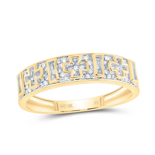 10K Diamond Cross Band