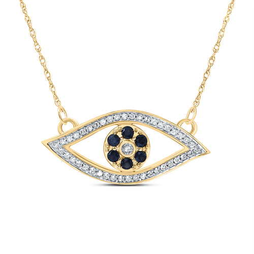 14K Diamond Evil Eye Necklace