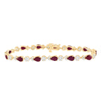 14K Diamond & Natural Ruby Bracelet