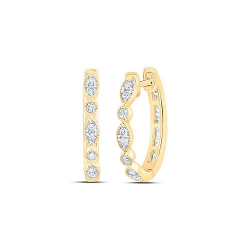 10K Fancy Diamond Hoops