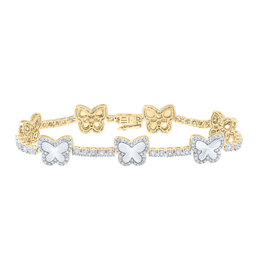 10K Diamond Butterfly Bracelet