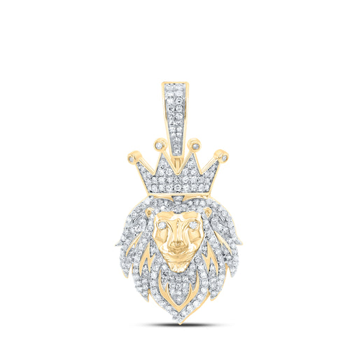 Colgante de león con diamantes de 10 quilates