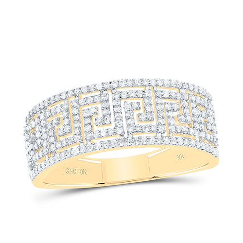 10K Diamond Greek-Style Band