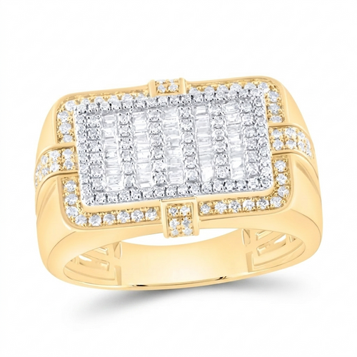 10K Diamond Baguette Ring