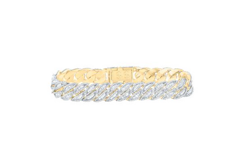 10K Baguette Diamond Bracelet