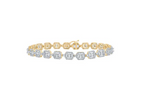 10K Baguette Square Link Bracelet