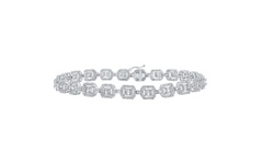 10K Baguette Square Link Bracelet