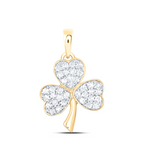 10K Diamond Clover Pendant