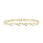 10K Diamond Infinity Bracelet