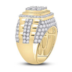 14K Diamond Cluster Ring