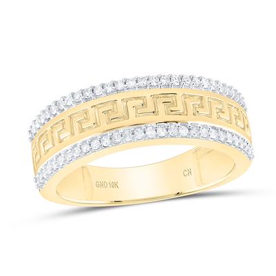 10K Diamond Greek-Style Band