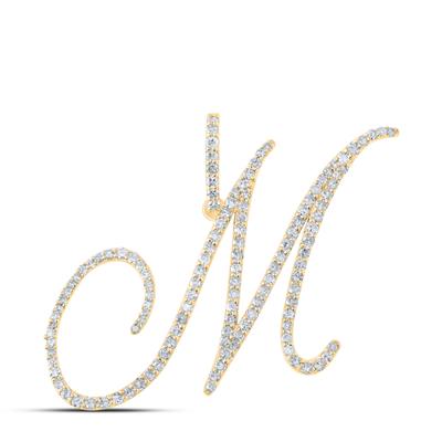 10K Diamond Cursive Initial Pendant