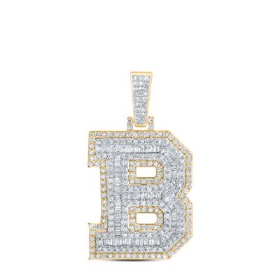 10K Diamond Initial Pendant