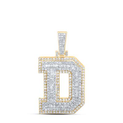 10K Diamond Initial Pendant