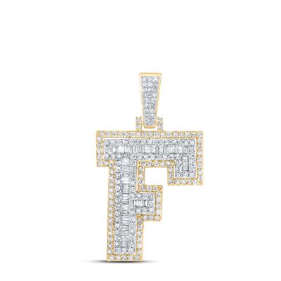 10K Diamond Initial Pendant