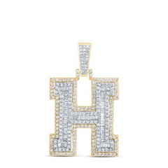 10K Diamond Initial Pendant