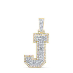 10K Diamond Initial Pendant