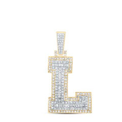 10K Diamond Initial Pendant