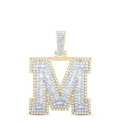10K Diamond Initial Pendant