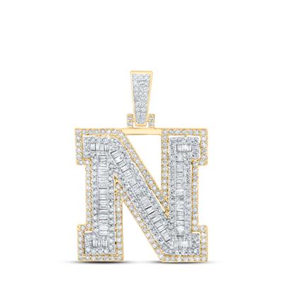 10K Diamond Initial Pendant