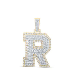 10K Diamond Initial Pendant