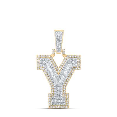 10K Diamond Initial Pendant