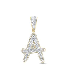 10K Diamond Initial Pendant