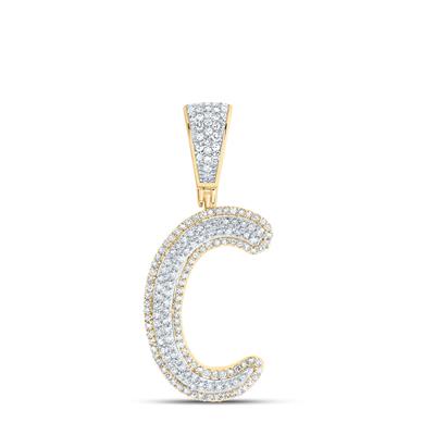 10K Diamond Initial Pendant