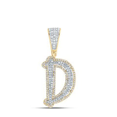 10K Diamond Initial Pendant