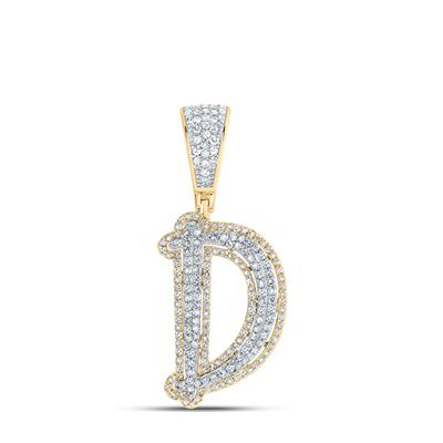 10K Diamond Initial Pendant