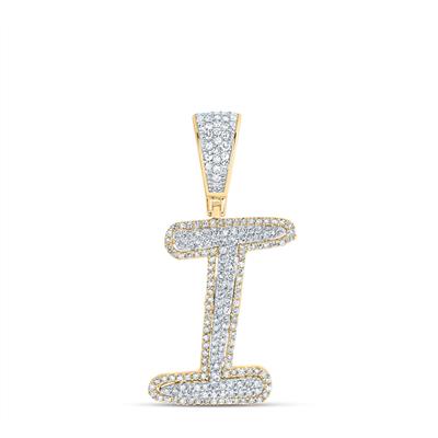 10K Diamond Initial Pendant