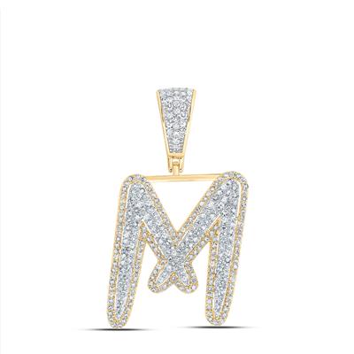 10K Diamond Initial Pendant