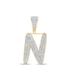 10K Diamond Initial Pendant