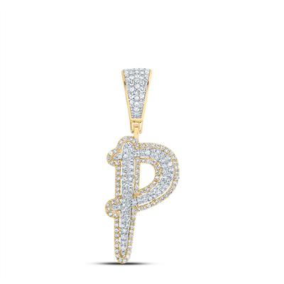 10K Diamond Initial Pendant