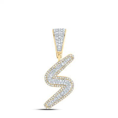10K Diamond Initial Pendant