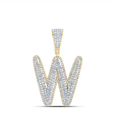 10K Diamond Initial Pendant