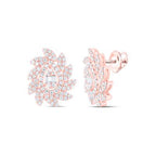 14K rose gold fancy shape stud earrings 