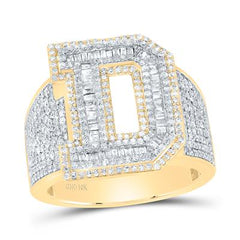 10K Diamond Men's Initial Ring