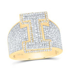 10K Diamond Men's Initial 'I' Ring
