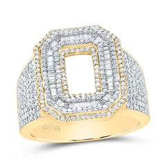 10K Diamond Men's Initial Ring
