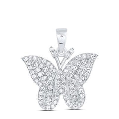 10K Diamond Butterfly Pendant