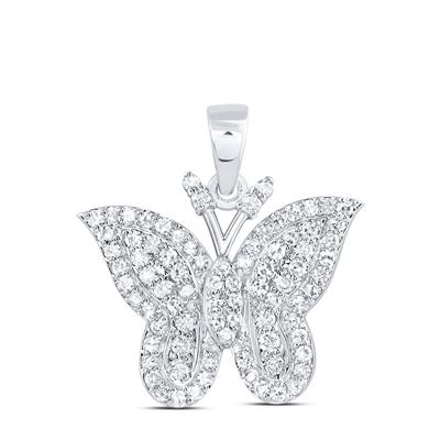 10K Diamond Butterfly Pendant