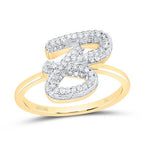 10K Diamond Initial RIng