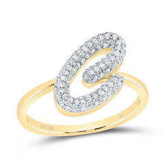 10K Diamond Initial RIng