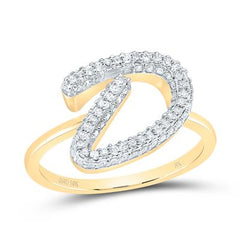 10K Diamond Initial RIng