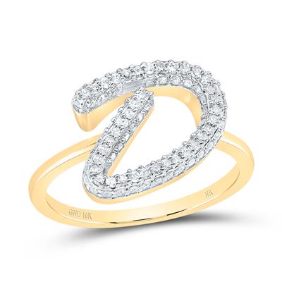 10K Diamond Initial RIng