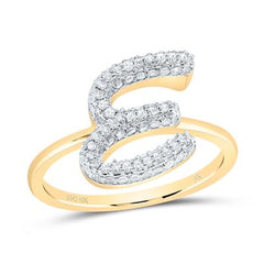 10K Diamond Initial RIng