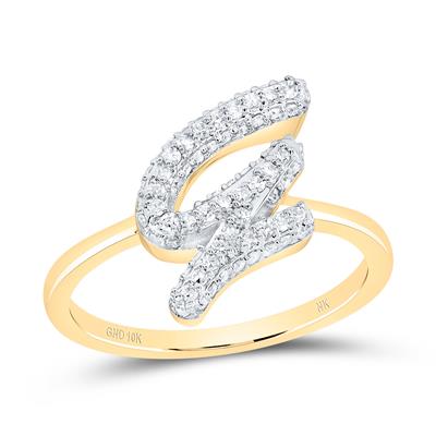 10K Diamond Initial RIng